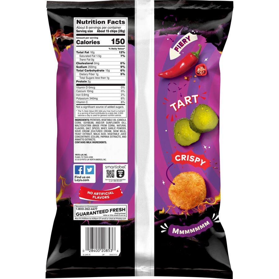 Lay's® Flamin' Hot® Dill Pickle Flavored Potato Chips