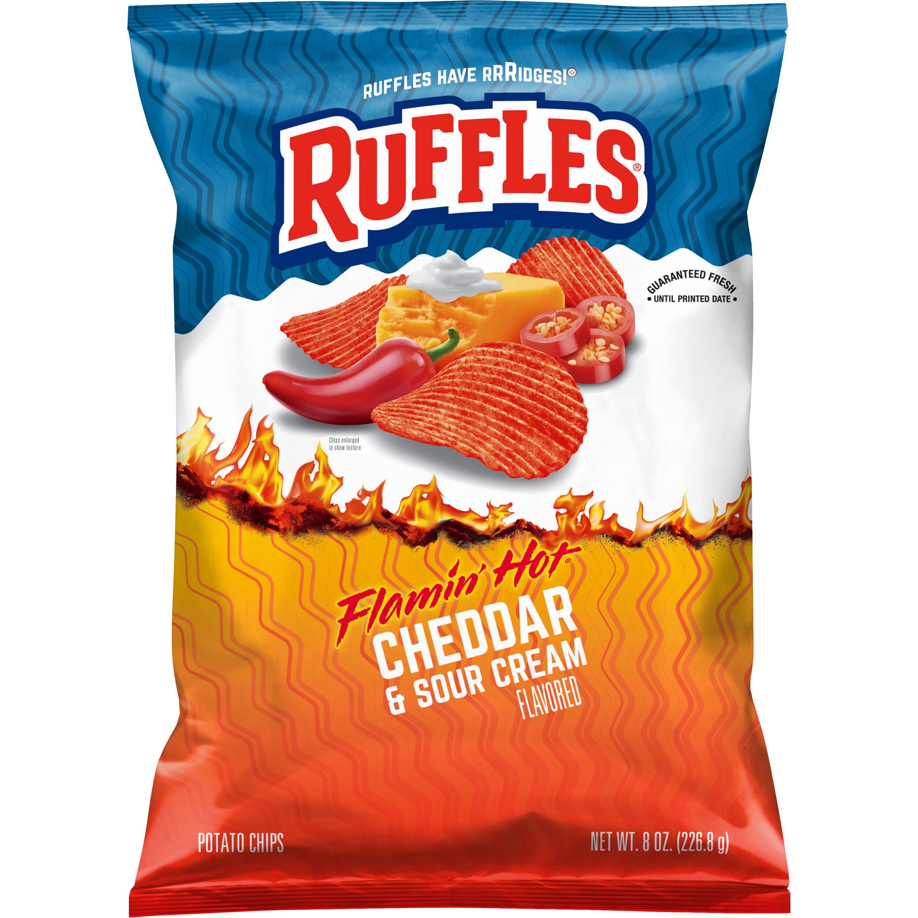 Ruffles® Flamin' Hot® Cheddar & Sour Cream Flavored Potato Chips - Shop Now  at