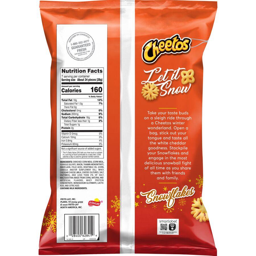 Cheetos Snowflakes White Cheddar Cheese Flavored Snacks