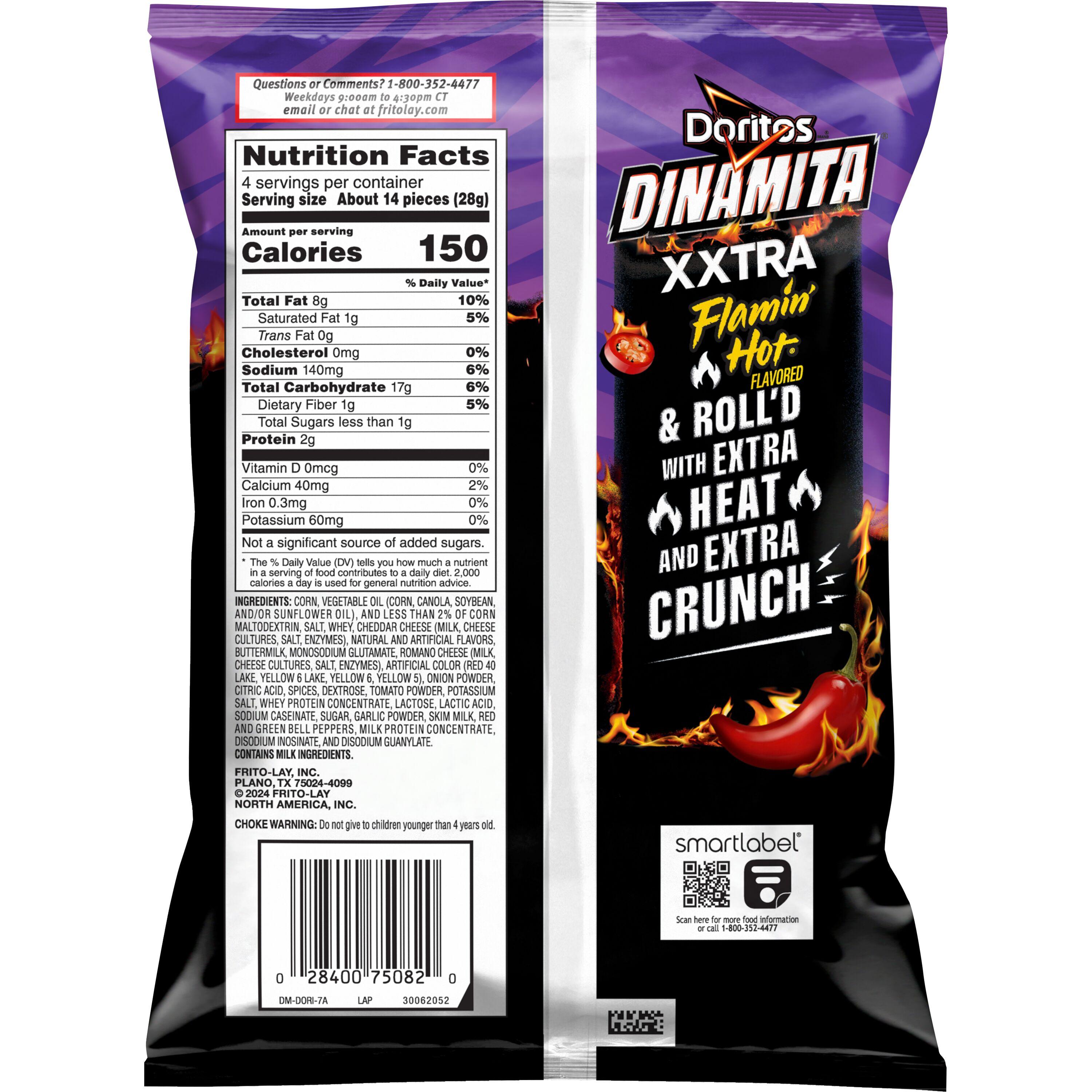 Doritos® Dinamita® Xxtra Flamin Hot Flavored Rolled Tortilla Chips