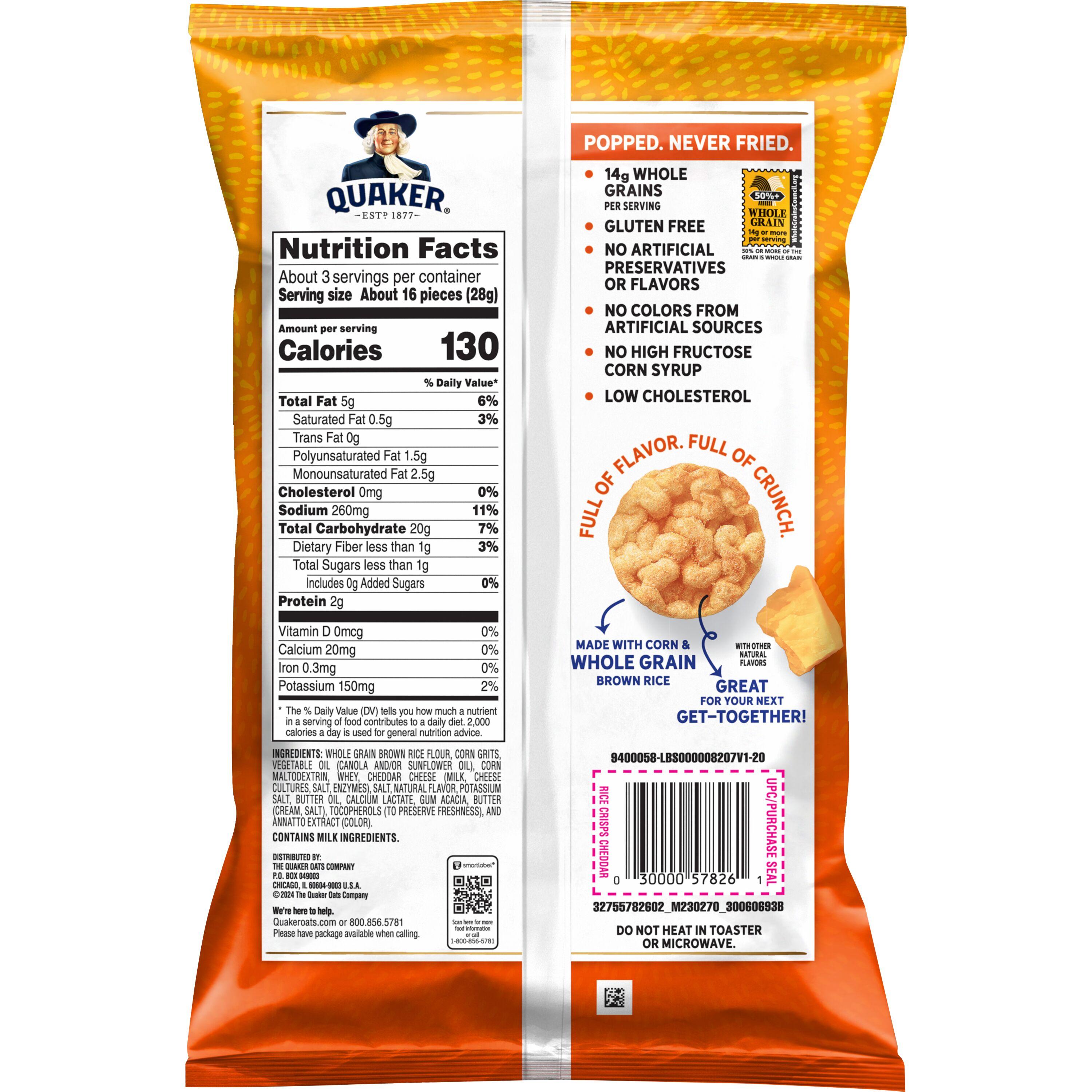 Quaker® Cheddar Popped Rice Crisps