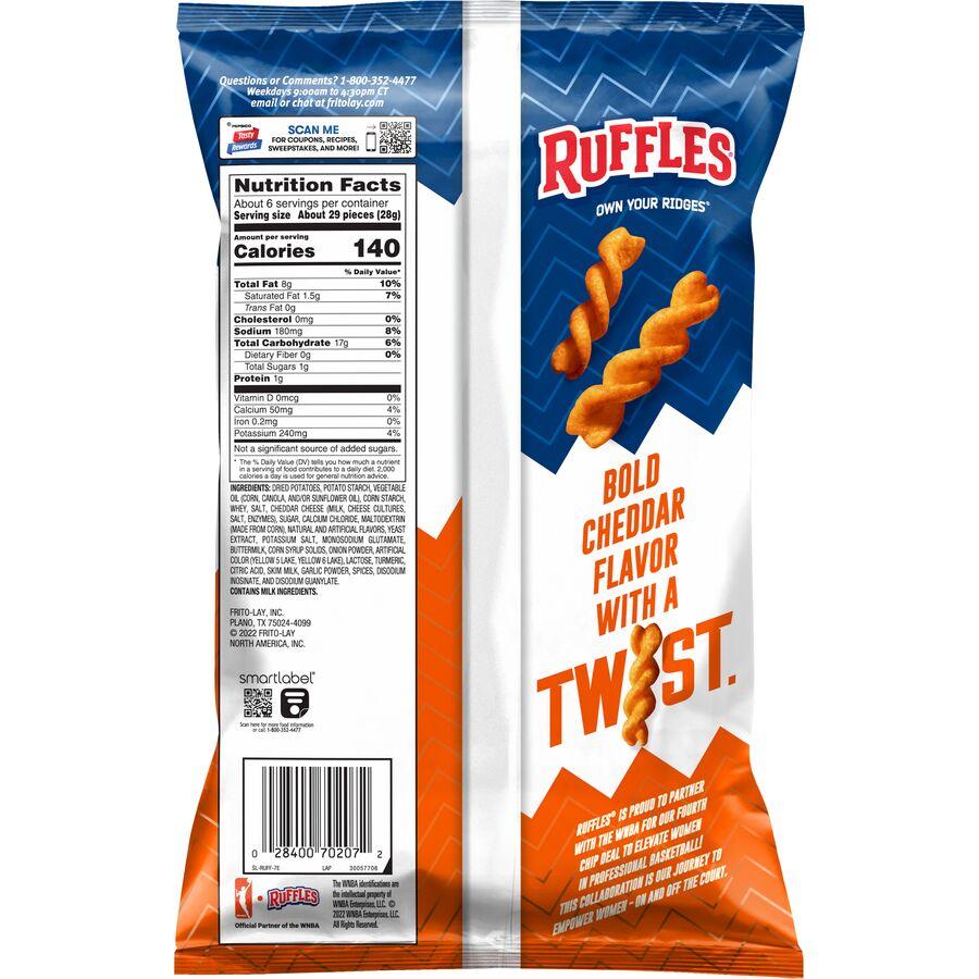 Ruffles® Ridge Twists® Double Cheddar Flavored Potato Snacks