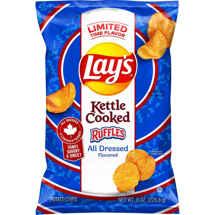 Lay’s® Kettle Cooked Ruffles® All Dressed Flavored Potato Chips