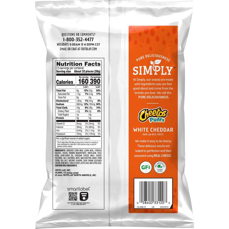 Simply® Cheetos® Puffs White Cheddar Cheese Flavored Snacks