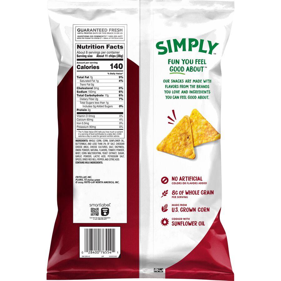 Simply® Doritos® White Cheddar Nacho Flavored Tortilla Chips