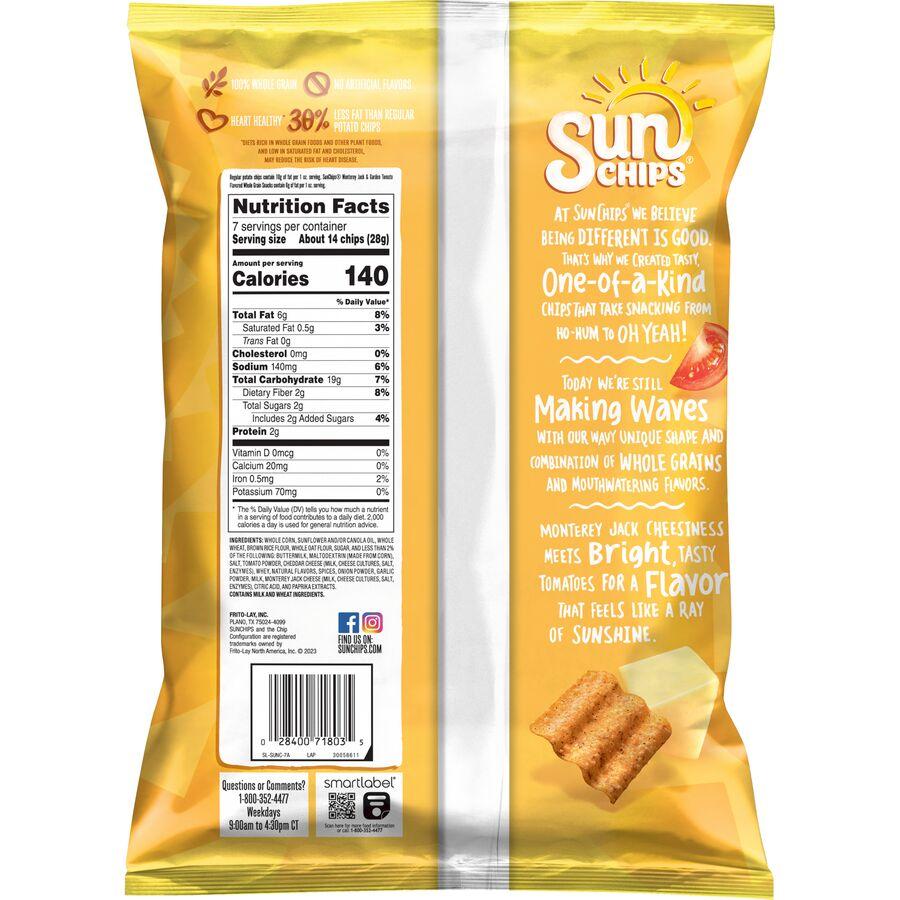 SunChips® Monterey Jack & Garden Tomato Flavored Whole Grain Snacks