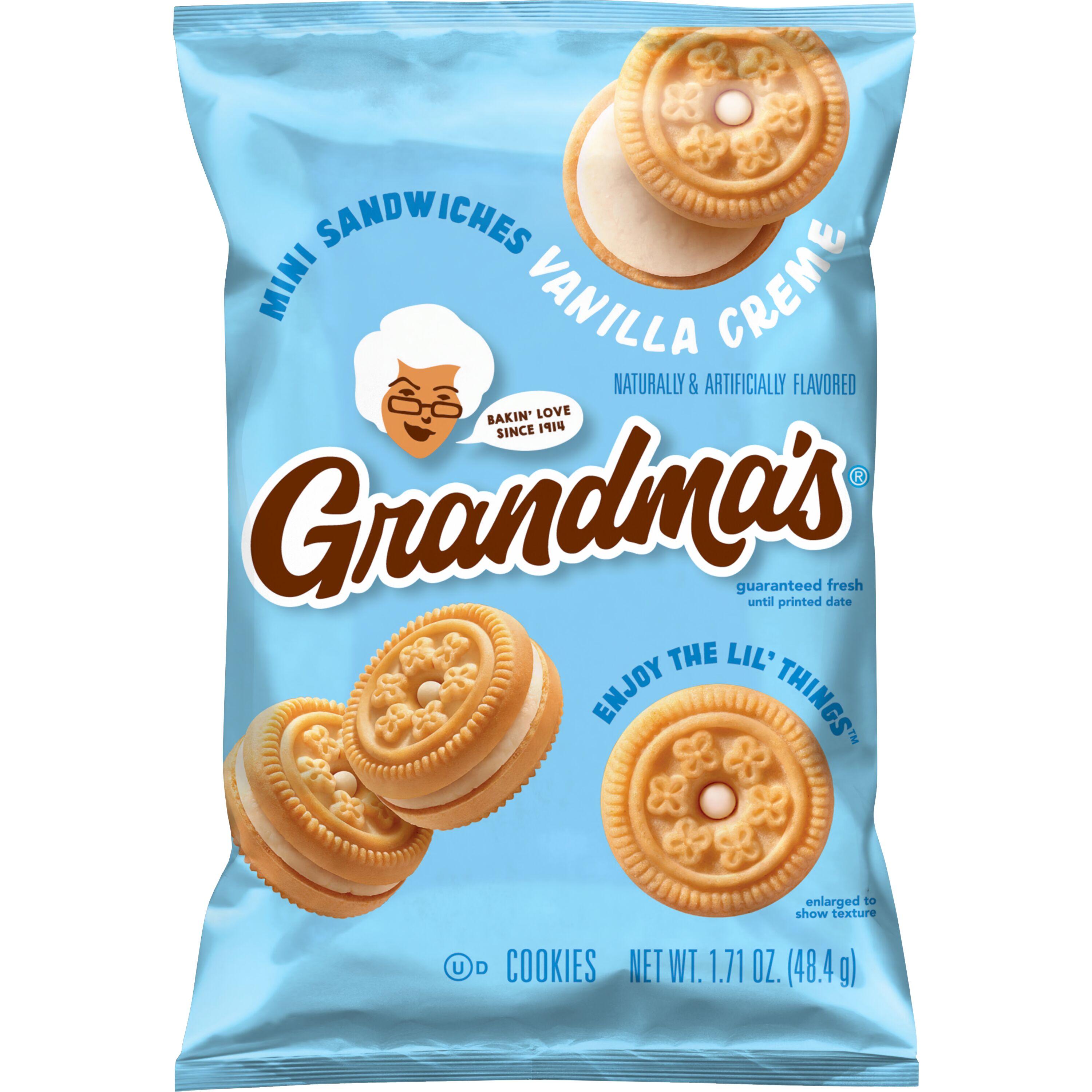 Grandma's® Brand Vanilla Flavored Mini Sandwich Creme Cookies, 6 Count