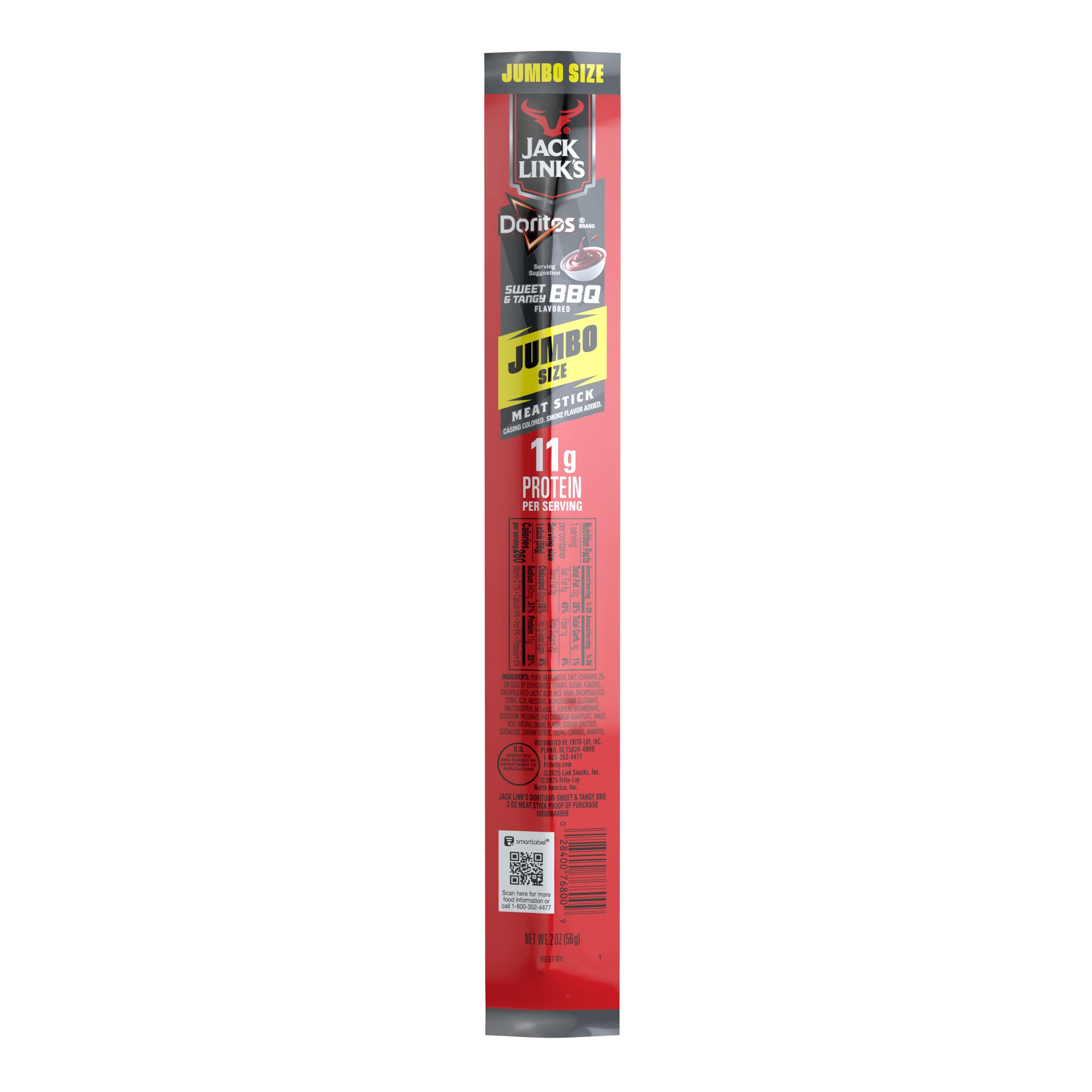 Jack Link's Beef Jerky Doritos Sweet & Tangy BBQ XL Sticks