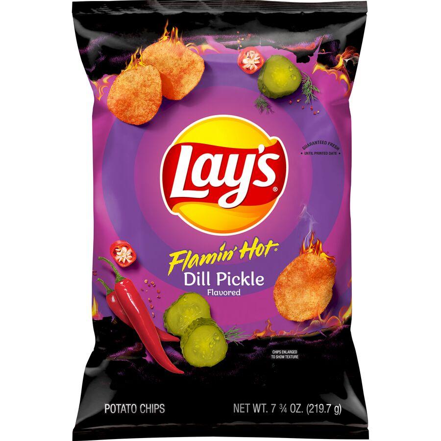 Lay's® Flamin' Hot® Dill Pickle Flavored Potato Chips