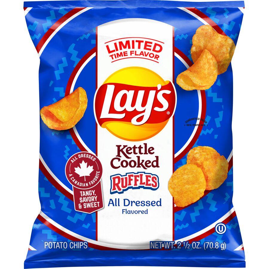 Lay’s® Kettle Cooked Ruffles® All Dressed Flavored Potato Chips