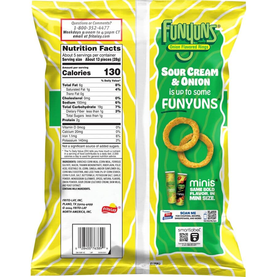 Funyuns® Sour Cream & Onion Flavored Rings - Shop Now at Snacks.com