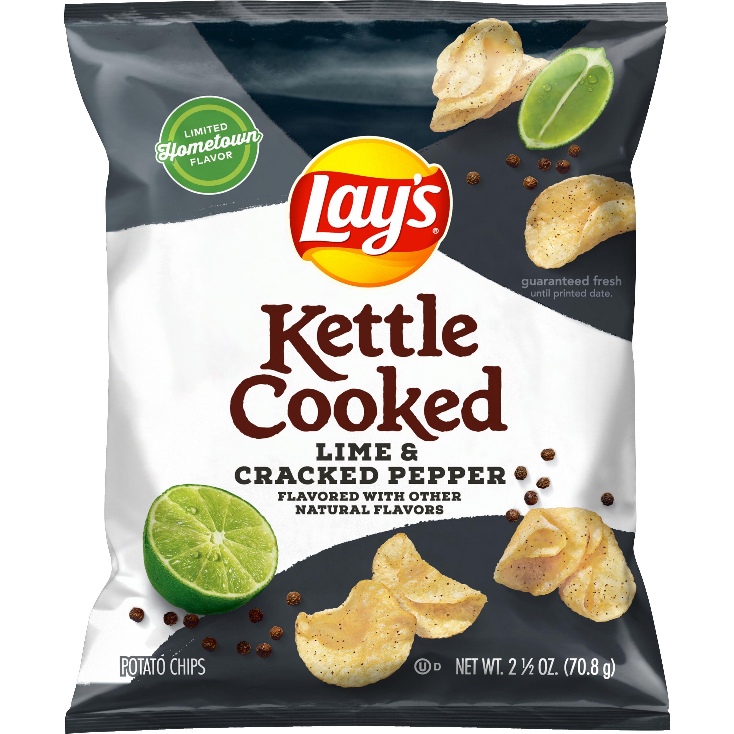 Lay's® Kettle Cooked Lime  & Cracked Pepper Flavored Potato Chips