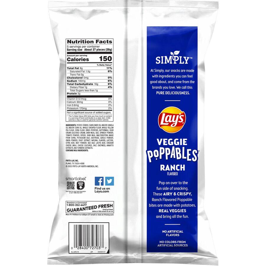 Simply® Lay’s® Veggie Poppables™ Ranch 
