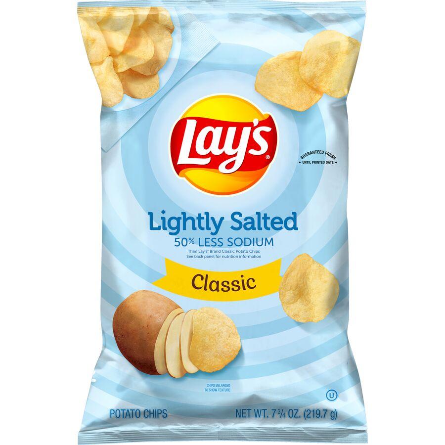 Lay's Lightly Salted Potato Chips Classic 7.75 Oz