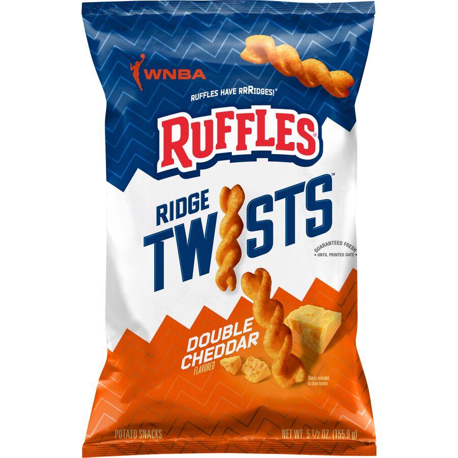 Ruffles® Ridge Twists® Double Cheddar Flavored Potato Snacks