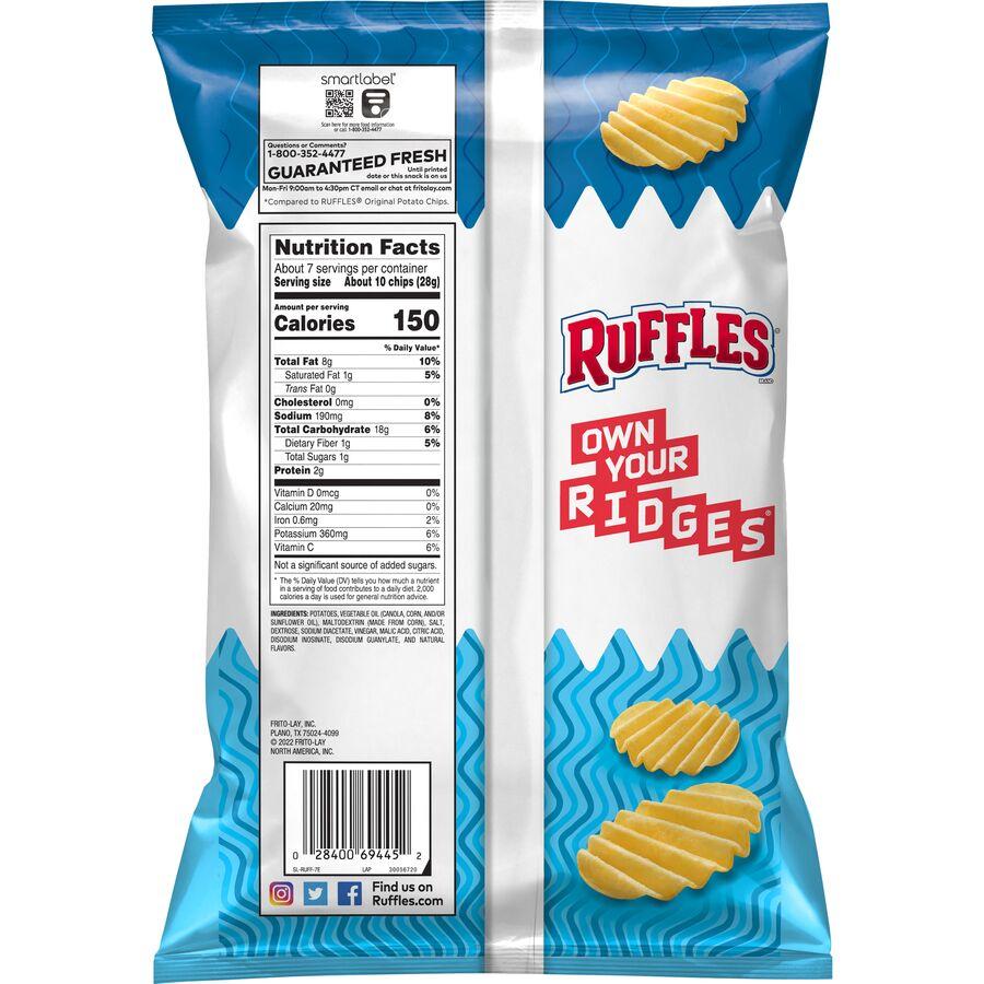Ruffles® Double Crunch Salt & Vinegar Flavored Potato Chips