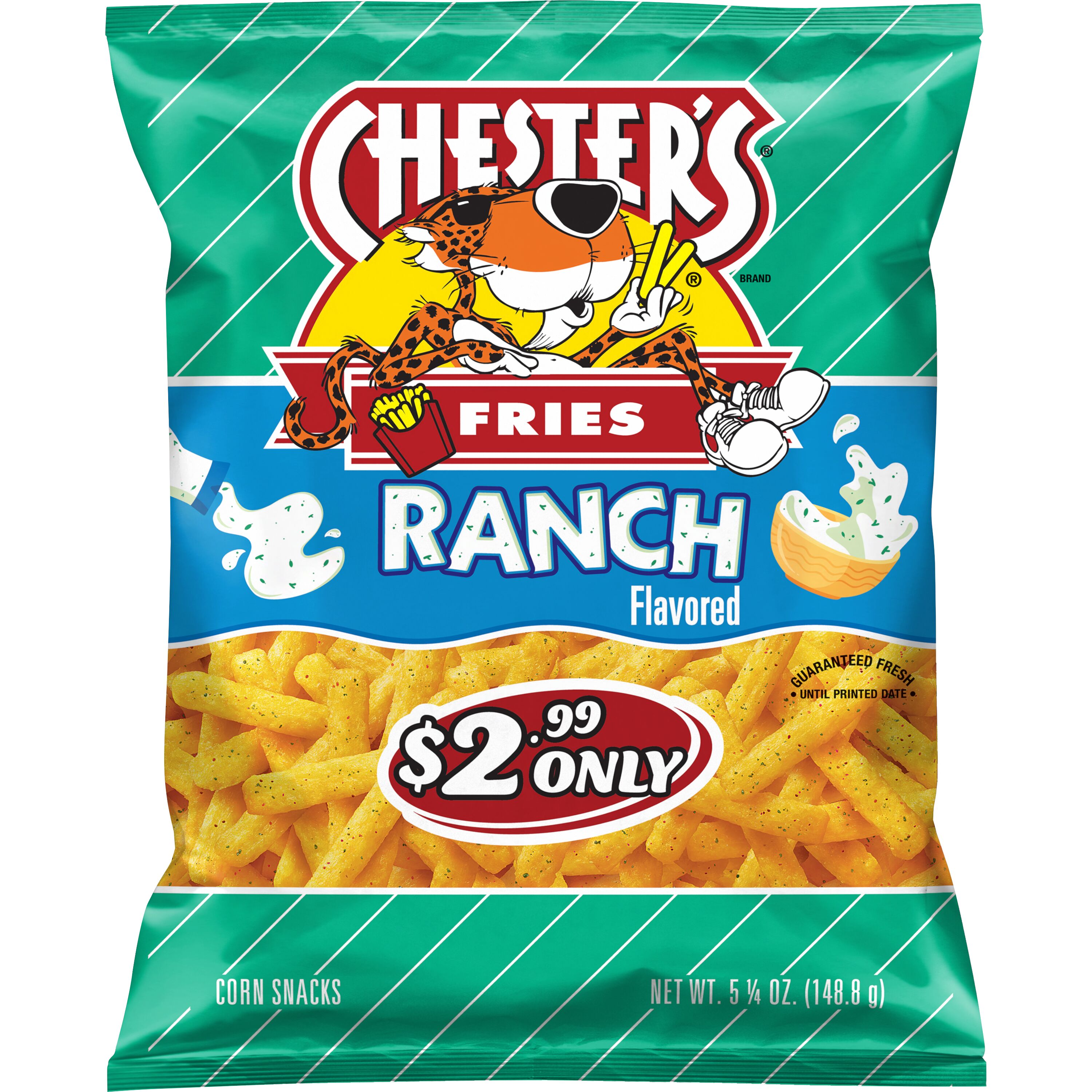 Chester's® Ranch Fries Flavored Corn and Potato Snacks 000000000300040443_EA